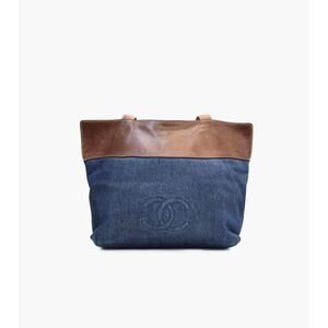CHANEL Denim Big CC Shoulder Bag A-A13796